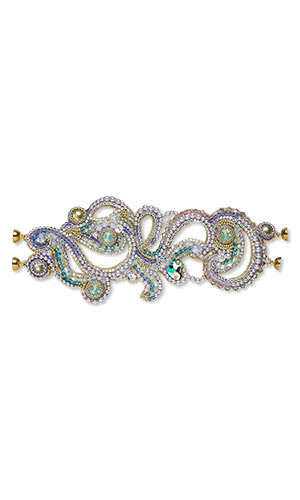 Jewelry Design - Bracelet Embroidered with Swarovski Crystal and ...